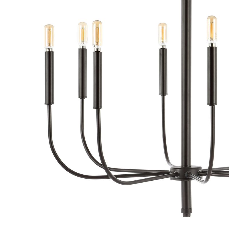 Amoros Modern Mid Century Iron LED Chandelier