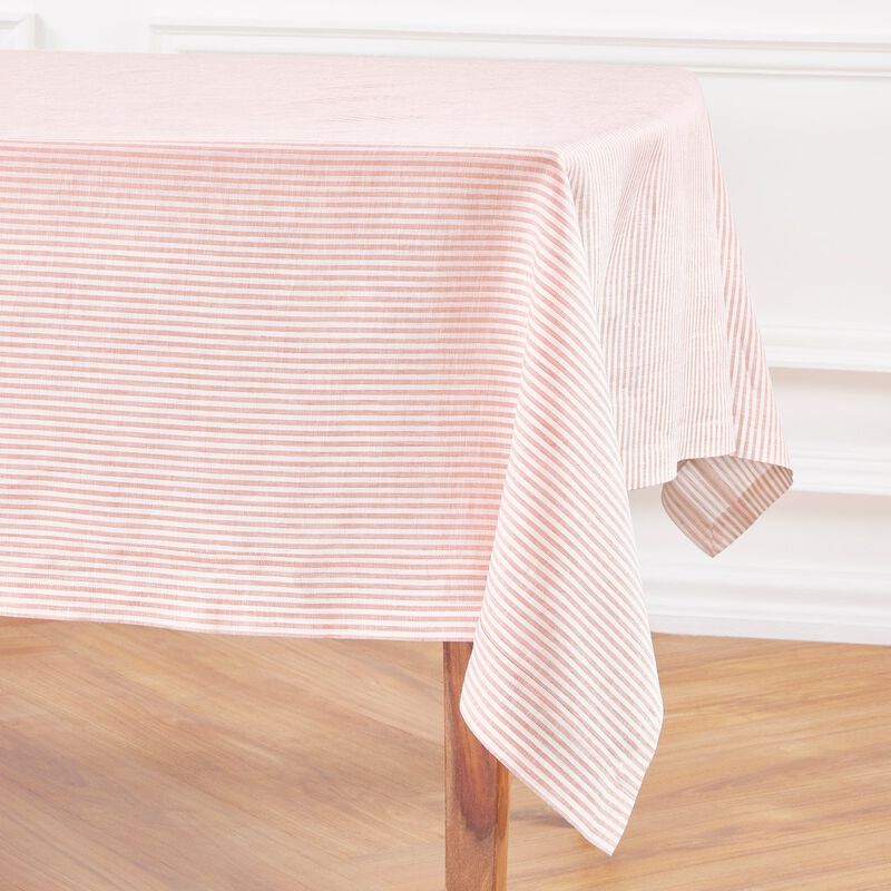 Christmas Linen Tablecloth - Narrow Stripe, Solino Home