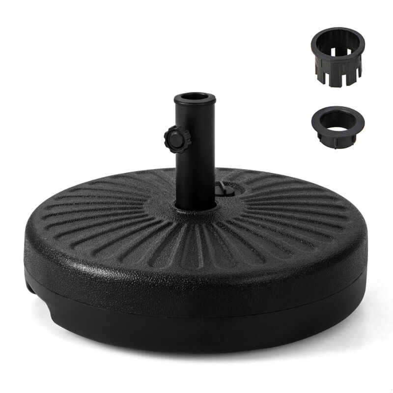 Round Fillable Umbrella Base Stand for Outdoor Patio and Garden-Black image number 0