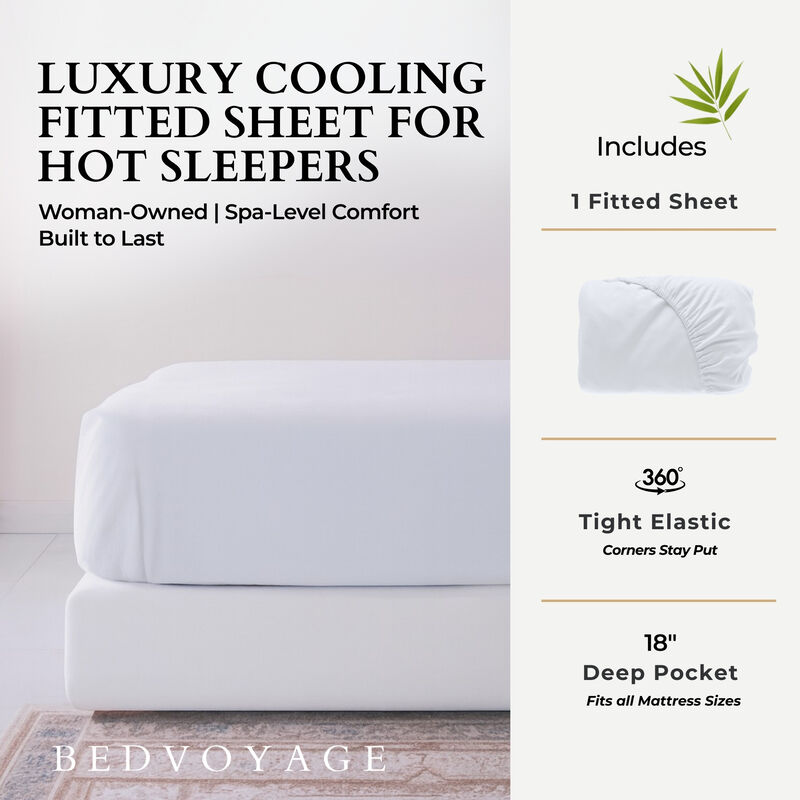 BedVoyage Luxury 100% viscose from Bamboo Fitted Sheet