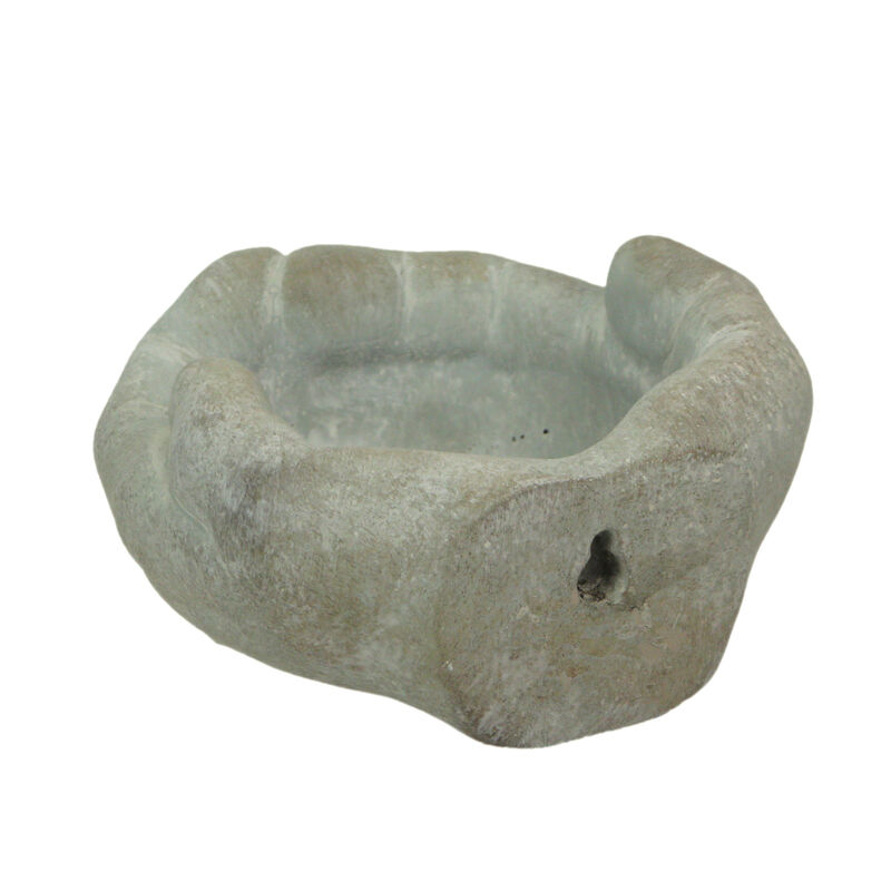 Cement Cupped Hands Wall-Mountable Planter & Birdfeeder image number 3