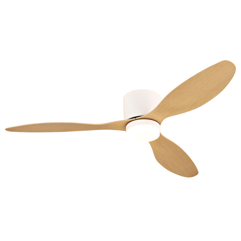 ELEMENT ACE 52-Inch Ultra Slim Flush Mount Ceiling Fan with Light, Reversible Quiet DC Motor, 6 Speed Adjustment, Remote Control, Suitable for Indoor Outdoor Low Ceiling Spaces image number 9