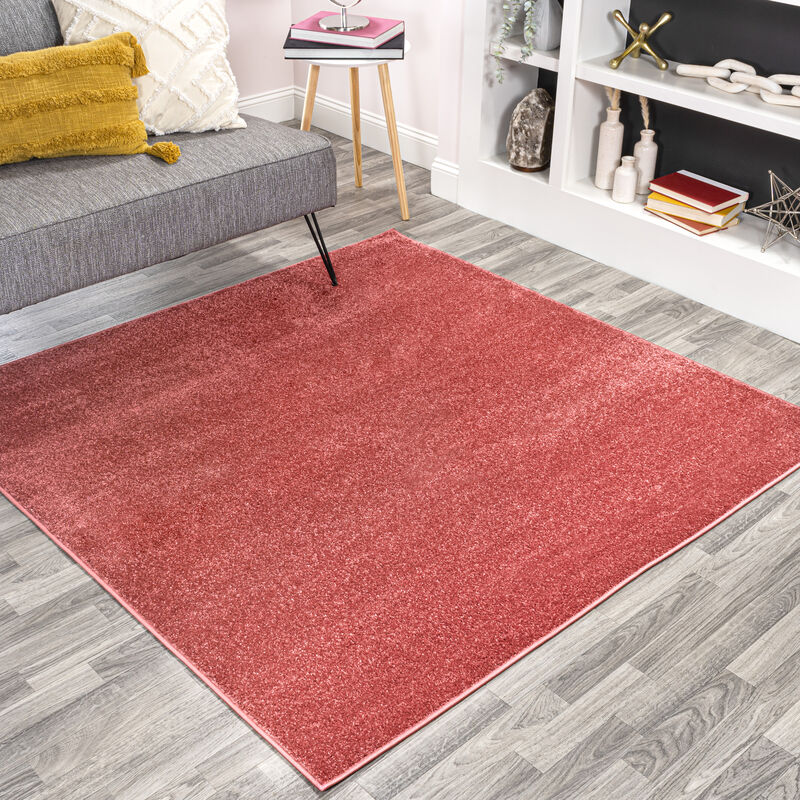 Haze Solid Low Pile Square Area Rug