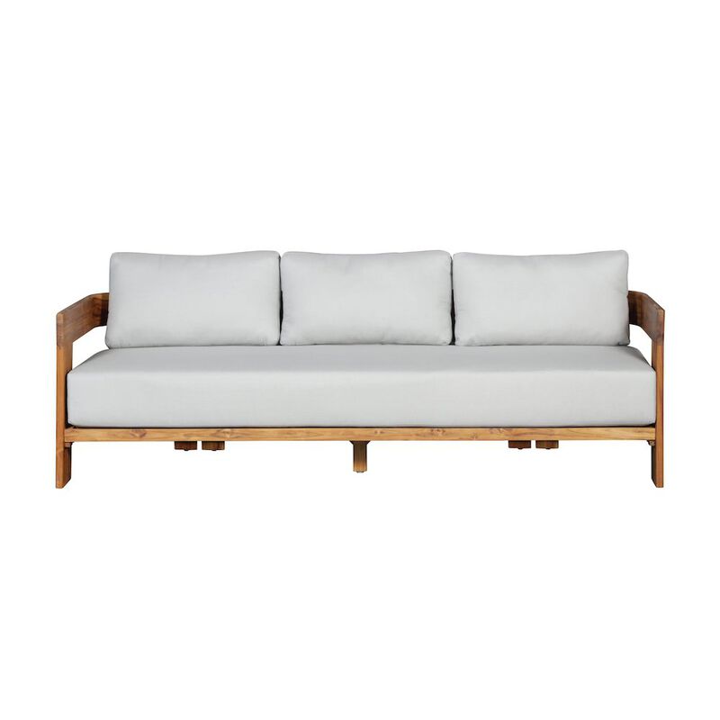 Crafters and Weavers Paradiso Outdoor Solid Teak Wood Sofa image number 0