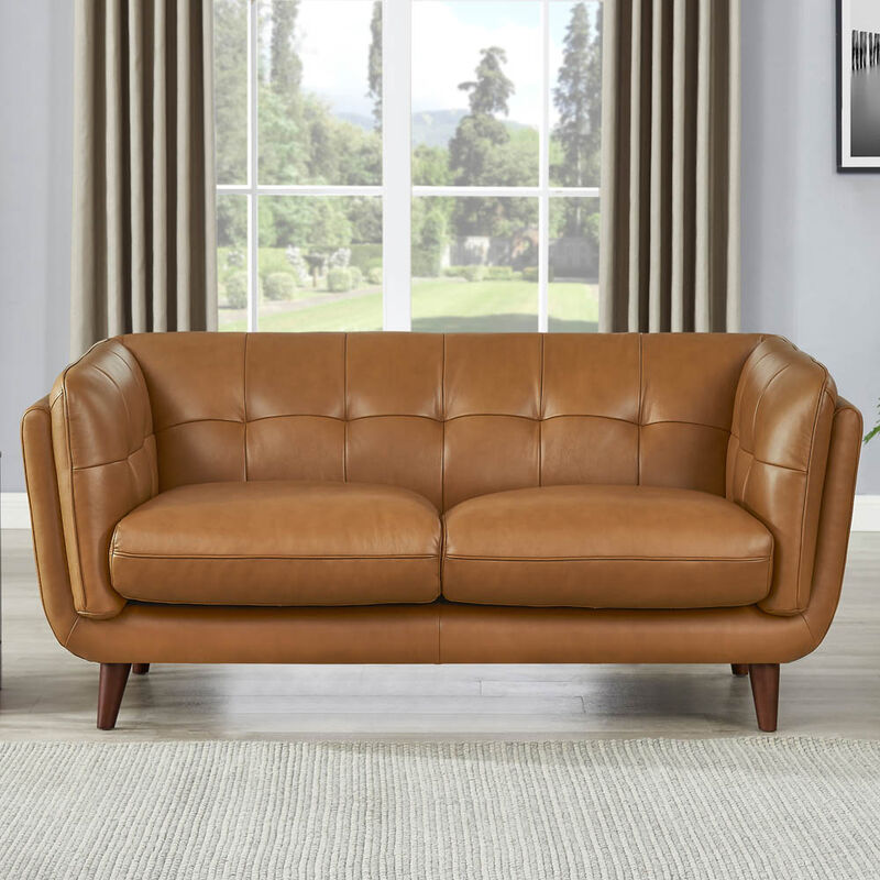 Solana Top Grain Leather Loveseat