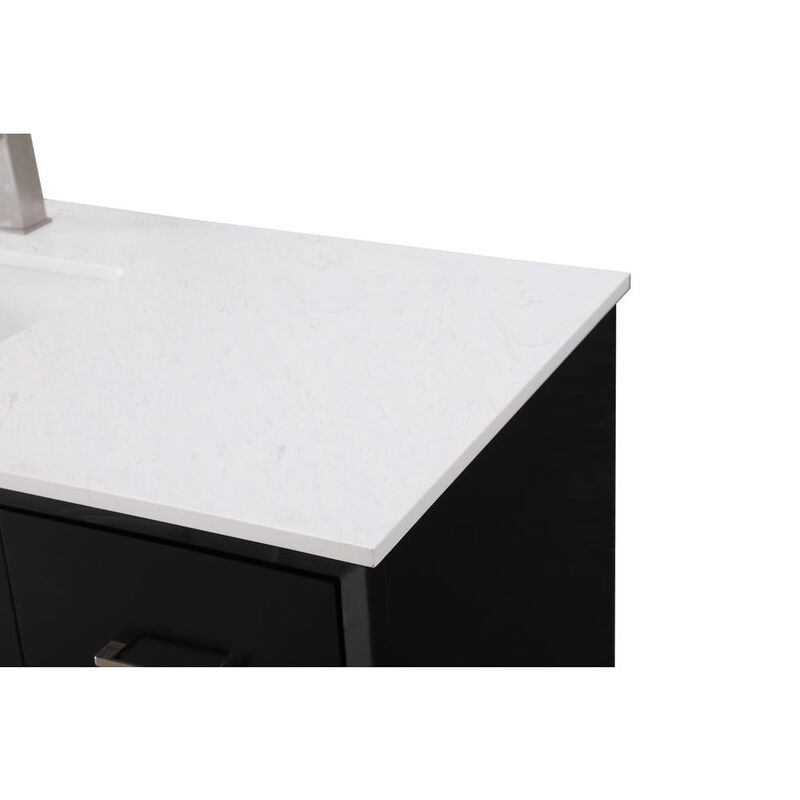 Elegant Kitchen and Bath 54 Inch SIngle Bathroom Vanity In Black