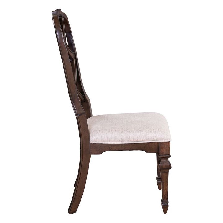 Liberty Furniture Providence Park Wood Back Side Chair for Dining Room - Set of 2 - Chateau Brown
