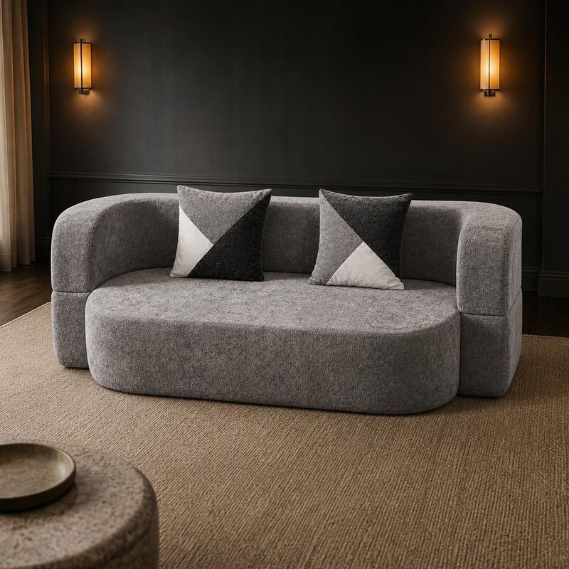 GOODSILO Convertible Eggshell Sleeper Sofa Bed with Plush Upholstery and 33D High Density Foam for Small Space Living Rooms Bedrooms Apartments image number 3