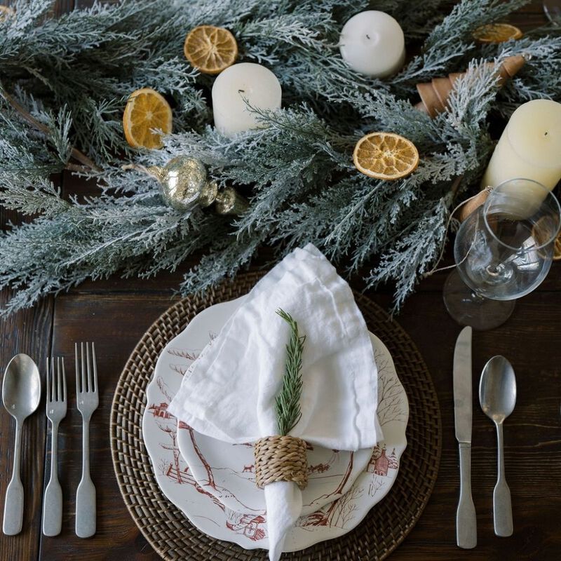 9' Flocked Cedar Garland image number 5