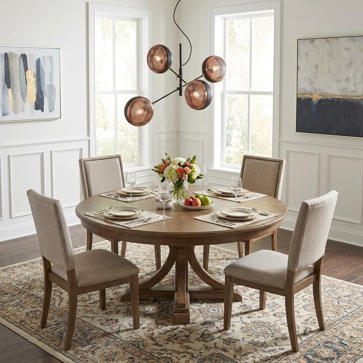 HomeRoots Tholos 4-Light Matte Black Pendant