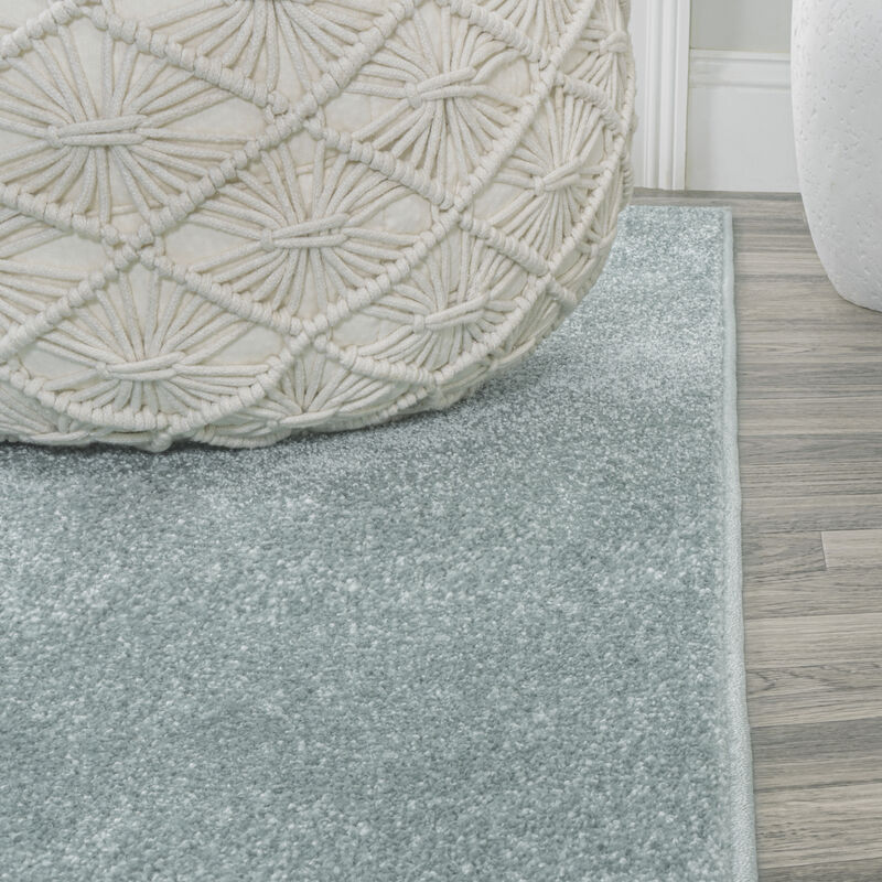 Haze Solid Low Pile Oval Area Rug