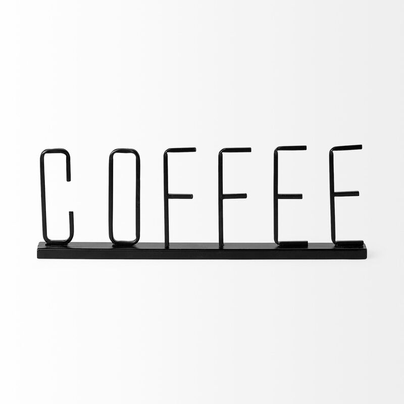 Coffee Black Metal Sign
