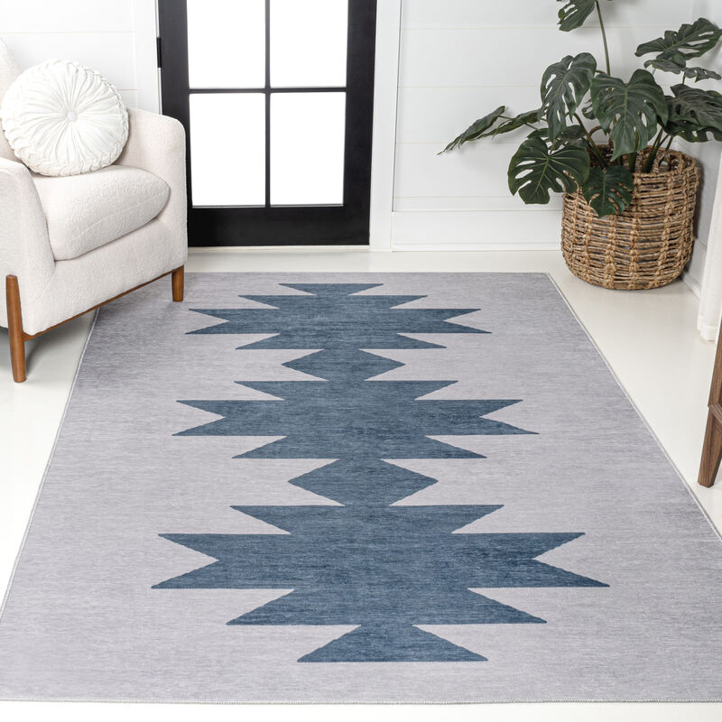 Chayton Minimalist Geometric Machine-Washable Area Rug