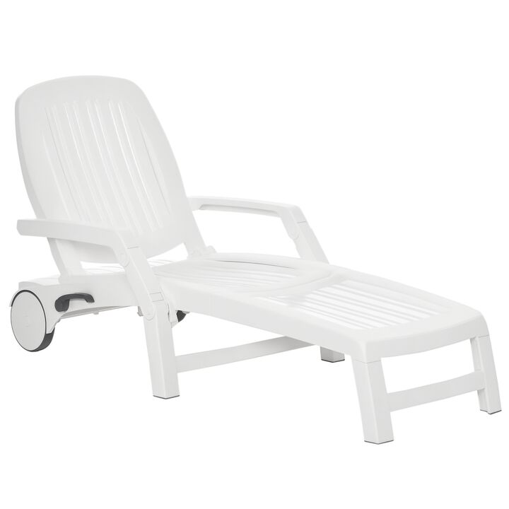 Hivvago Waterproof Outdoor Recliner with 5-Level Adjustable Backrest