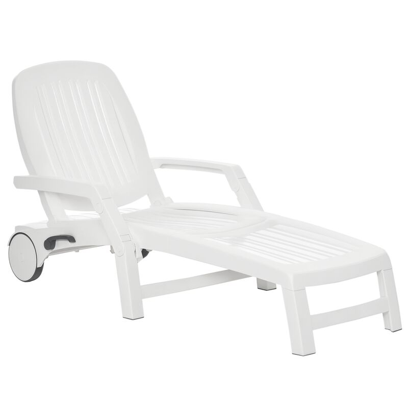 Hivvago Waterproof Outdoor Recliner with 5-Level Adjustable Backrest image number 0