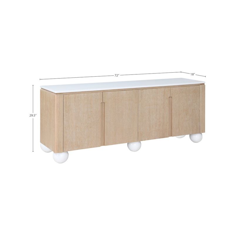 Meridian Furniture Cardiff Natural Sideboard/Buffet