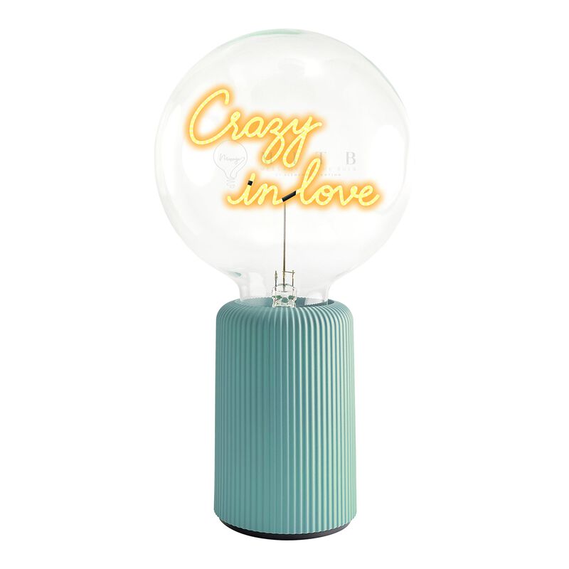 Bulb CRAZY IN LOVE Amber with Base Table Lamp PORTABLE Pop image number 0
