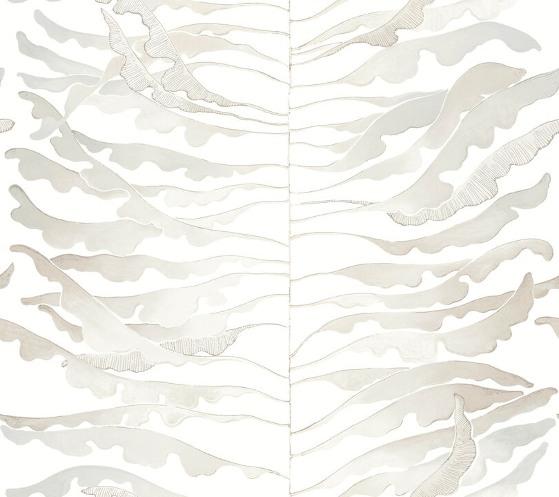 Leaf Column Neutral Wallpaper