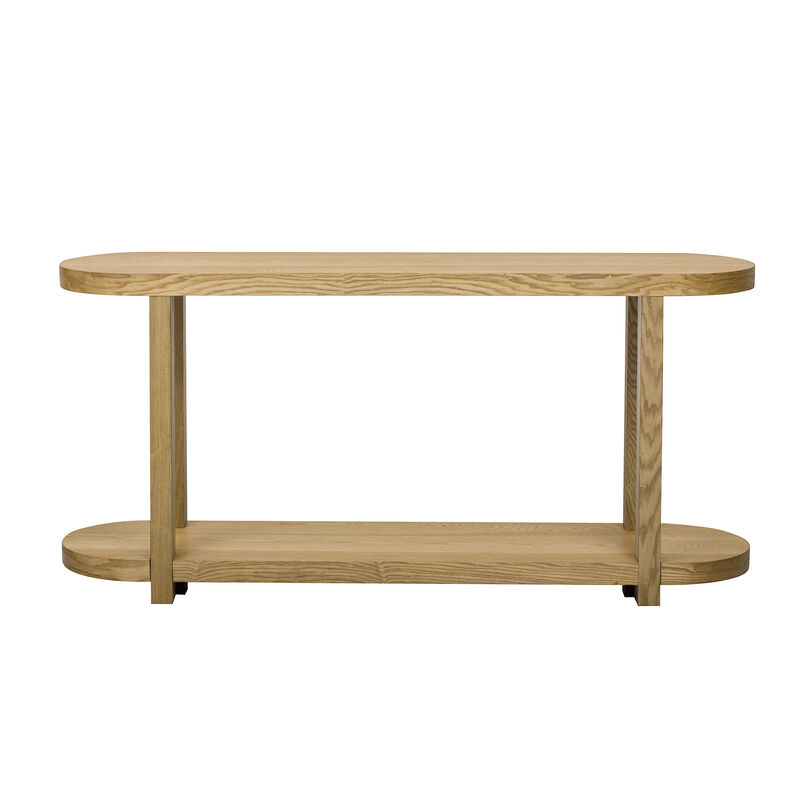 Merax Modern Minimalist Ash Veneer Entryway Console Table