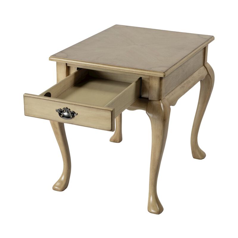 Butler Specialty Grace 1-Drawer End Table, Beige