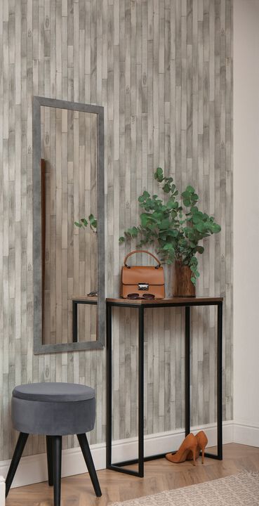 The Woods and Wicker Wood optics Silver Grey Wallpaper 45735