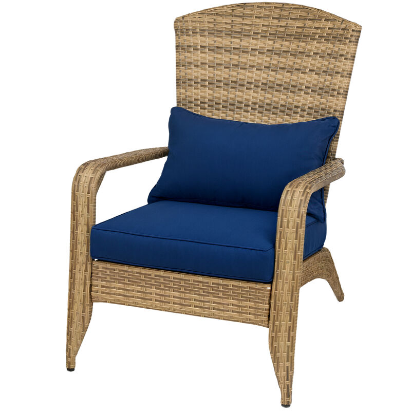 Hivvago Patio Adirondack Chair with Cushions and Curved Back image number 0
