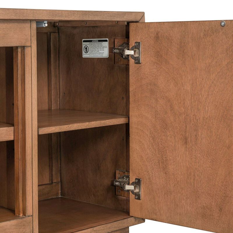 Liberty Furniture Easton Entertainment Stand 84 Inch TV Console  - Urban Bronze Poplar Wood image number 9