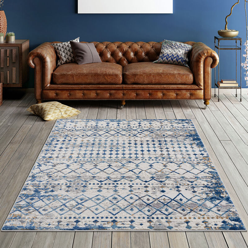 108x78 inch Moroccan Global Woven Area Rug