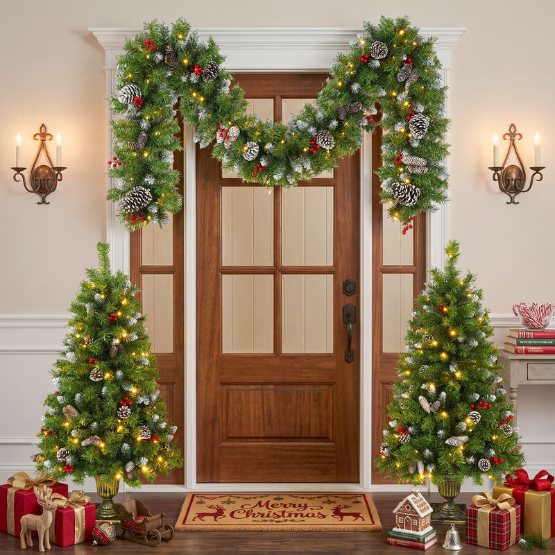 Doljod Pre-lit Xmas Tree Artificial Christmas 3-Piece Set image number 2