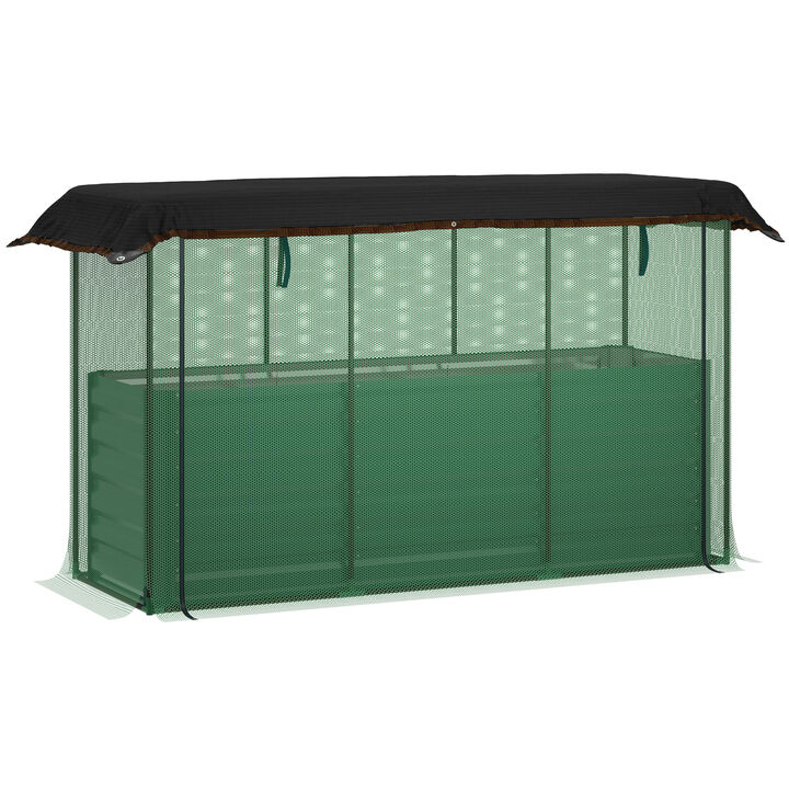 Hivvago Steel Planter Box with Shade Cloth