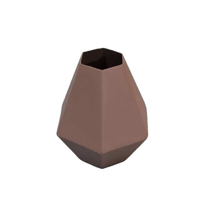 Handmade Iron Geometric Dark Skin Bud Vase For Indoor & Outdoor Use BBH Homes