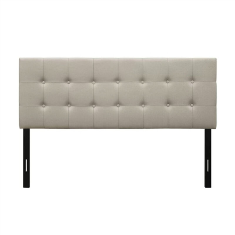 Soft Tufted Fabric Headboard for Bed Frame with Button Detailing