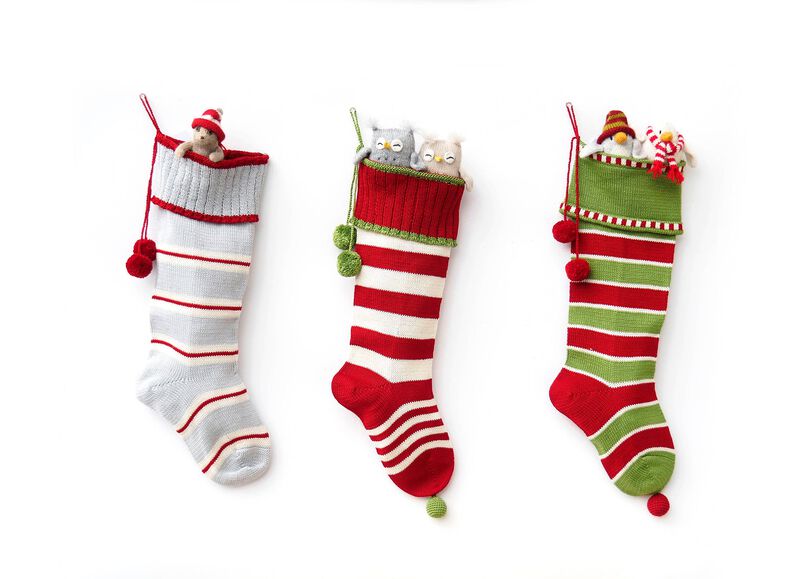 Striped Smooth-Cuff Stocking image number 1