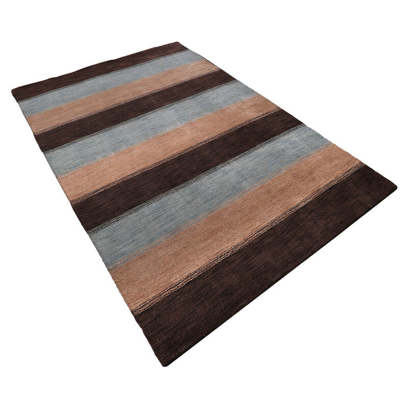 RUGSOTIC CARPETS HAND KNOTTED LOOM WOOL ECO-FRIENDLY AREA RUGS  - Rectangle, Contemporary Modern Design, High Pile Handmade Anti Skid Rugs for Living Room (L00206) image number 2