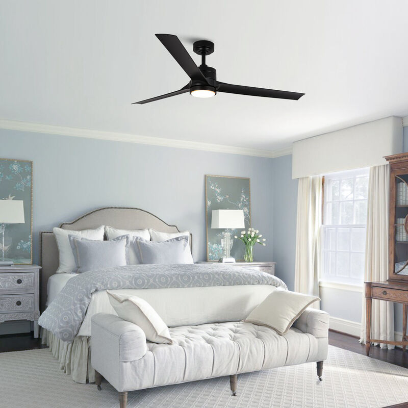 60" Industrial Black 3CCT Integrated LED Ceiling Fan with Remote