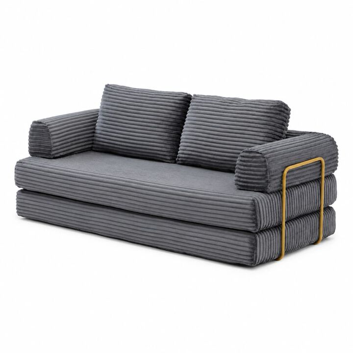 GOODSILO Convertible Multi-Functional Folding Floor Couch Futon Sleeper Sofa Bed with Included Pillows for Living Room, Bedroom, Lounging and Guest Accommodation