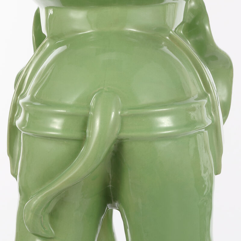 White Elephant Ceramic Garden Stool