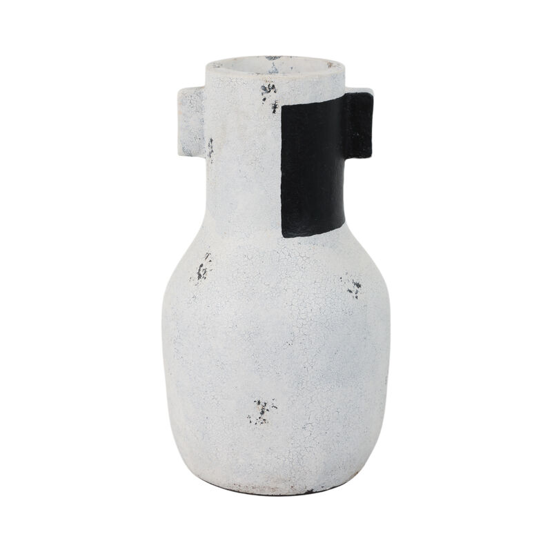 14" Black Patch Modern Vase image number 0