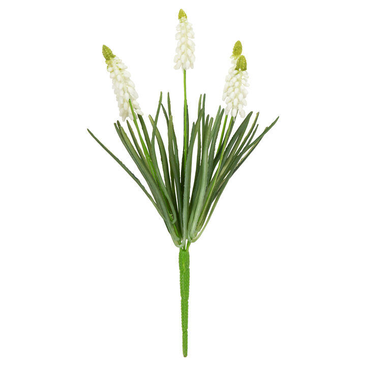 12.5" White Muscari Artificial Floral Spray
