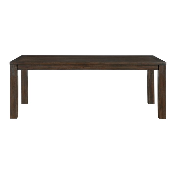 Harry Dining Table, Straight Legs, Rectangular Brown Acacia 79 Inch