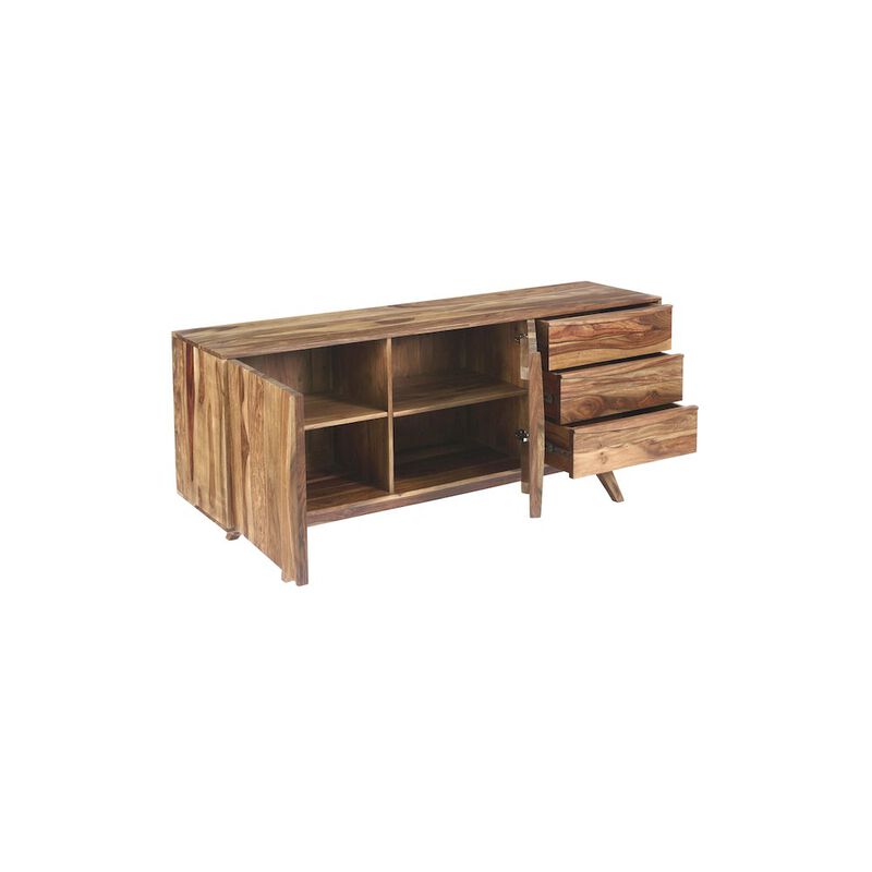 Porter Designs Fusion Solid Sheesham Wood Sideboard, Light Brown