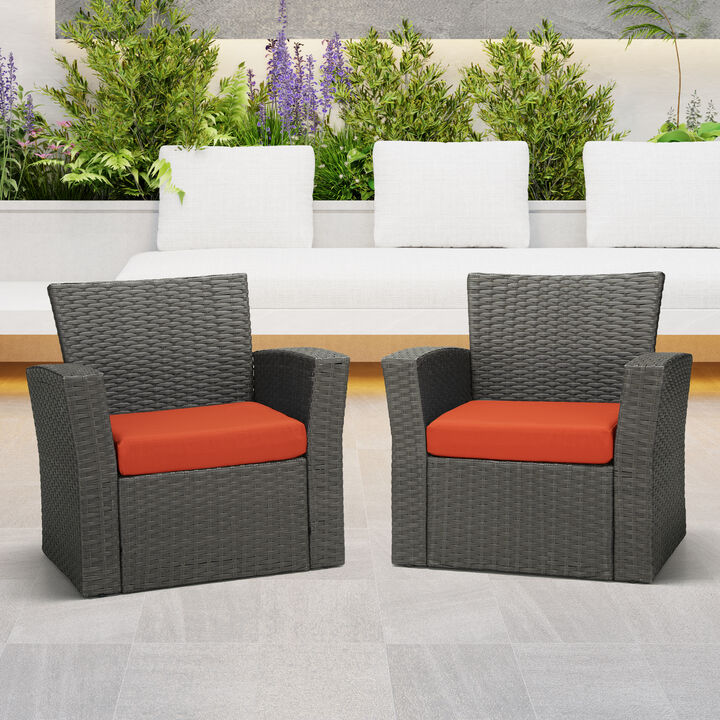 WestinTrends Outdoor Patio Furniture Seat Chair Square Cushions Set of 2, 20" x 19"