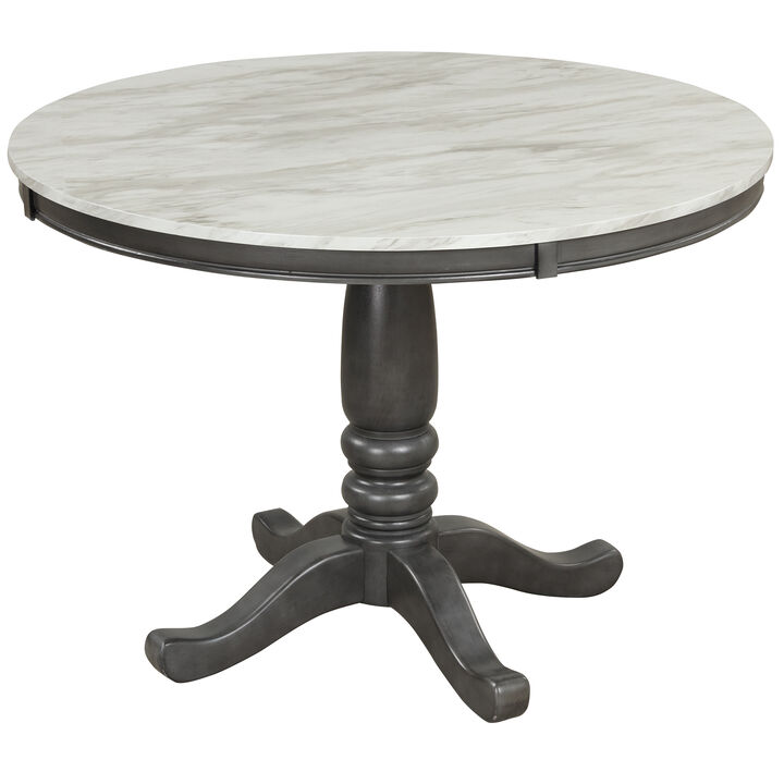 Merax Round Faux Marble Top Dining Table