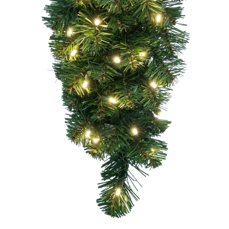 Vickerman C164848LED Fir Teardrop with 70 PVC Tips & 100 Single Mold LED Wide Angle Lights, Warm White/Oregon, Warm White LED image number 2