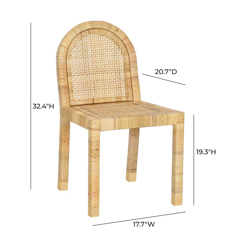 Amara Natural Rattan Arched Back Dining Chair image number 8