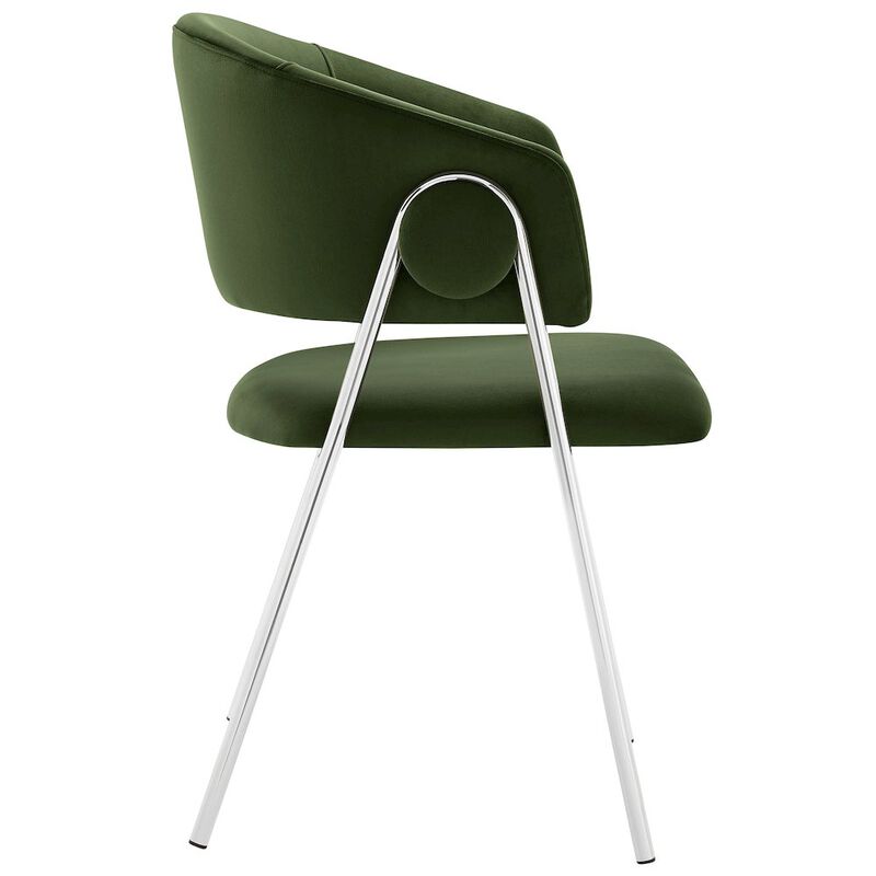 Modway Nella Upholstered Performance Velvet Dining Chair Set of 2