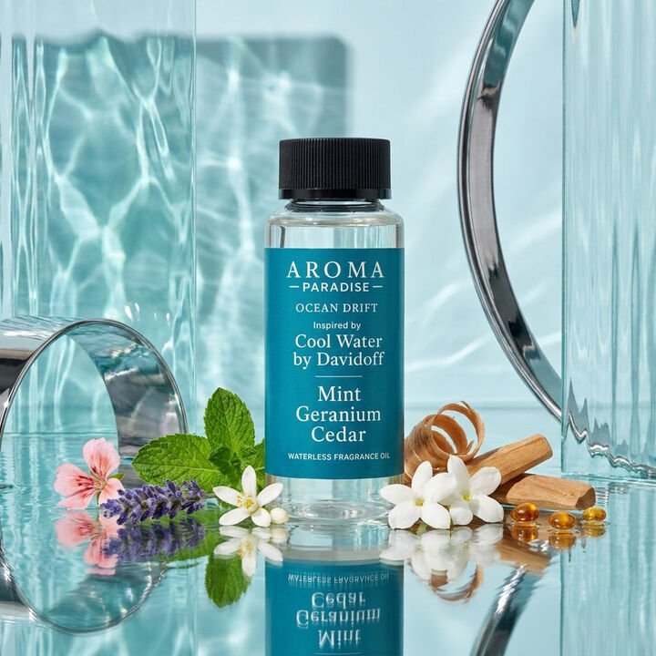 Cool Water Inspired Waterless Fragrance Oil for Cold-Air Diffusers