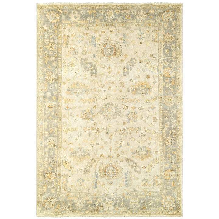 HomeRoots Wool Oriental Hand Knotted Area Rug