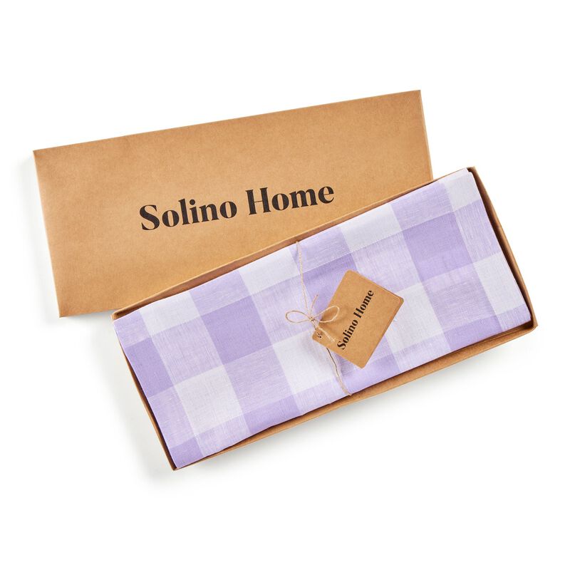 Christmas Linen Table Runner - Buffalo Check, Solino Home