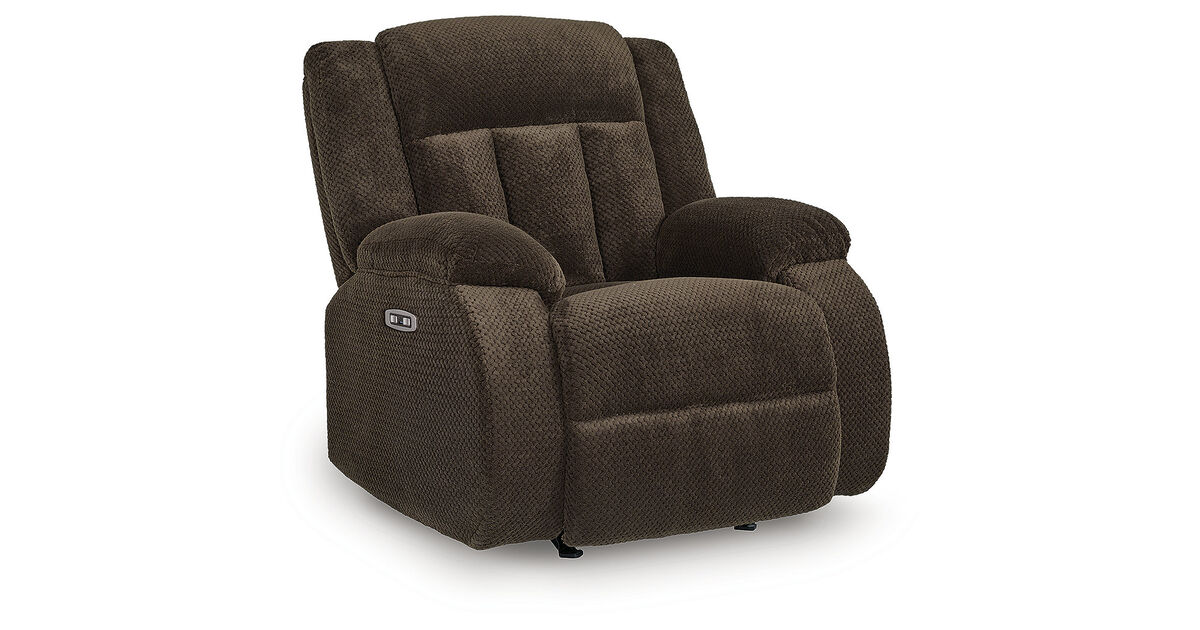 Greely Bend Power Recliner in Brown